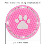 4 Pcs Car Cup Mat Cat Paw Automobile