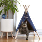 ZK30 Pet Teepee Bed White Canvas