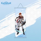 Genshin Impact Hutao Ganyu Scroll Canvas Wall Hanging Painting Home Decor Anime Poster Wall Art Room Decoration Gift