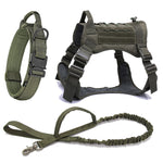 Tactical  Harness and Leash Collar Set Pet Training Vest