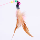 Cat Toys Steel Wire Feather Stick Training