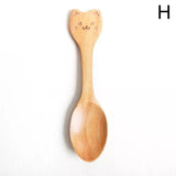 Cute Cat Panda Pig Animal Wooden Spoons