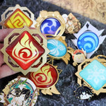 Anime Keychain Genshin Impact Vision Element Eye of God for Men Car Key Chain Women Accessories Cute Bag Pendant Key Ring Gifts