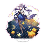 Anime Figure Genshin Impact Zhongli Ayato Venti Xiao Yae Miko Yelan Acrylic Stand Model Plate Desk Decor Standing Sign Fans Gift