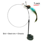 Funny Simulation Bird Interactive Cat Feather