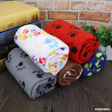 Paw Print Dog Blanket Soft Warm Bed Mat