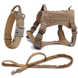 Tactical  Harness and Leash Collar Set Pet Training Vest