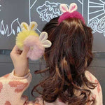 Sweet Imitation Rabbit Fur Rabbit Ears Elastic