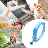 Pet Collar With Bell Cartoon Footprint