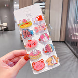 10PCS/Set Cartoon Animals Drink Hairpins