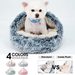 New Warm Round Plush Soft Dog Bed