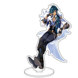 Anime Figure Genshin Impact Diluc Venti Klee Zhongli Cosplay Acrylic Stand Model Plate Desk Decor Standing Sign Keychain Gifts