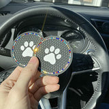 4 Pcs Car Cup Mat Cat Paw Automobile