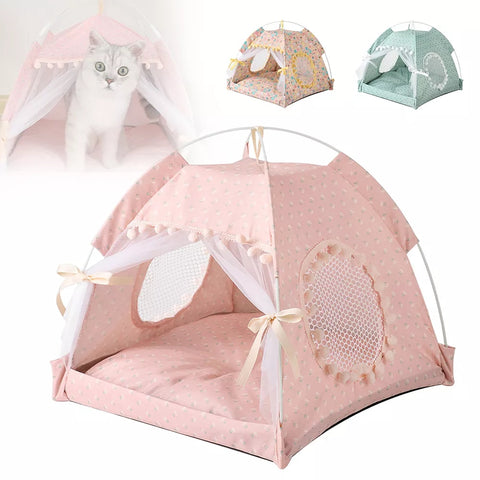 Cat Tent Bed Teepee Closed Cozy Hammock