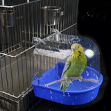 JMT Bird Bath Tub for Cage Parrot Anti-Slip