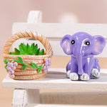 4Pcs Elephant Figurine Exquisite Realistic Resin