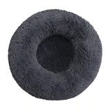 Long Plush Dog Round Cushion Bed Kennel