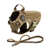 Tactical Dog Harness Leash Metal Buckle