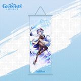 Genshin Impact Hutao Ganyu Scroll Canvas Wall Hanging Painting Home Decor Anime Poster Wall Art Room Decoration Gift