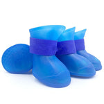 4Pcs Pet WaterProof Rainshoe Anti-slip Rubber Boot For Small Medium Large Dogs Cats Outdoor Shoe Dog Ankle Boots Pet