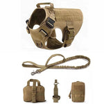 Tactical Dog Harness Leash Metal Buckle