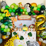 109pcs Palm Leaf Animal Balloons Garland