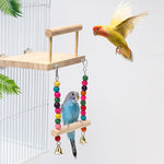 Parrot Bird Wooden Swing Perch Stand