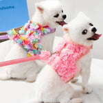 Dog Harness Leash Set 3D Flower