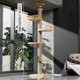 Cat Tree Floor to Ceiling Tower Adjustable Multi-Level Condo With Scratching Post