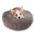 Round Dog Bed Long Plush Soft