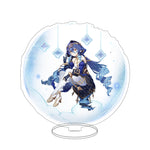 Anime Figure Genshin Impact Zhongli Ayato Venti Xiao Yae Miko Yelan Acrylic Stand Model Plate Desk Decor Standing Sign Fans Gift