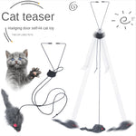 1pc Cat Toy Stick Feather Wand With Bell