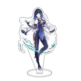 Anime Figure Genshin Impact Diluc Venti Klee Zhongli Cosplay Acrylic Stand Model Plate Desk Decor Standing Sign Keychain Gifts