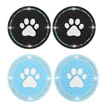 4 Pcs Car Cup Mat Cat Paw Automobile