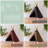 ZK30 Pet Teepee Bed White Canvas