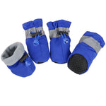 4pcs/set Waterproof Dog Shoes Anti-slip Boots