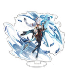 Anime Figure Genshin Impact Zhongli Ayato Venti Xiao Yae Miko Yelan Acrylic Stand Model Plate Desk Decor Standing Sign Fans Gift