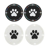 4 Pcs Car Cup Mat Cat Paw Automobile