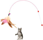 Cat Toys Steel Wire Feather Stick Training