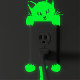 1pcs Cartoon Cat Room Switch Outlet Wall Sticker