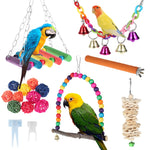 17pcs/set Parrot Birds Toy Swing  Hanging Bell