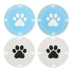 4 Pcs Car Cup Mat Cat Paw Automobile