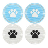 4 Pcs Car Cup Mat Cat Paw Automobile
