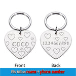 Personalized Tag Keychain Engraved Pet ID