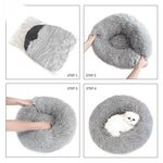 Donut Round Dog Kennel Fluffy Cushion Mat