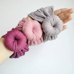 3Pcs/Set Solid Color Soft Nylon Elastic