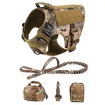 Tactical Dog Harness Leash Metal Buckle