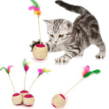 1pc Cat Toy Stick Feather Wand With Bell