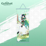 Genshin Impact Hutao Ganyu Scroll Canvas Wall Hanging Painting Home Decor Anime Poster Wall Art Room Decoration Gift