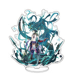 Anime Figure Genshin Impact Zhongli Ayato Venti Xiao Yae Miko Yelan Acrylic Stand Model Plate Desk Decor Standing Sign Fans Gift